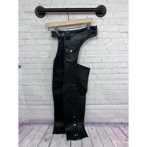 LEATHER CHAPS (Vance Leathers) Unisex  POCKETS SIZE Xxs HEAVY LEATHER